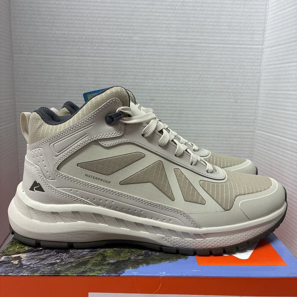 Men’s Size 11.5 Ozark Trail Tech Hiker Waterproof Boots Color Stone NEW